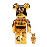 Bearbrick Garfield 100% & 400% Set Gold Chrome Ver.