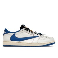 Jordan 1 Retro Low OG SP Fragment x Travis Scott Sail Military Blue